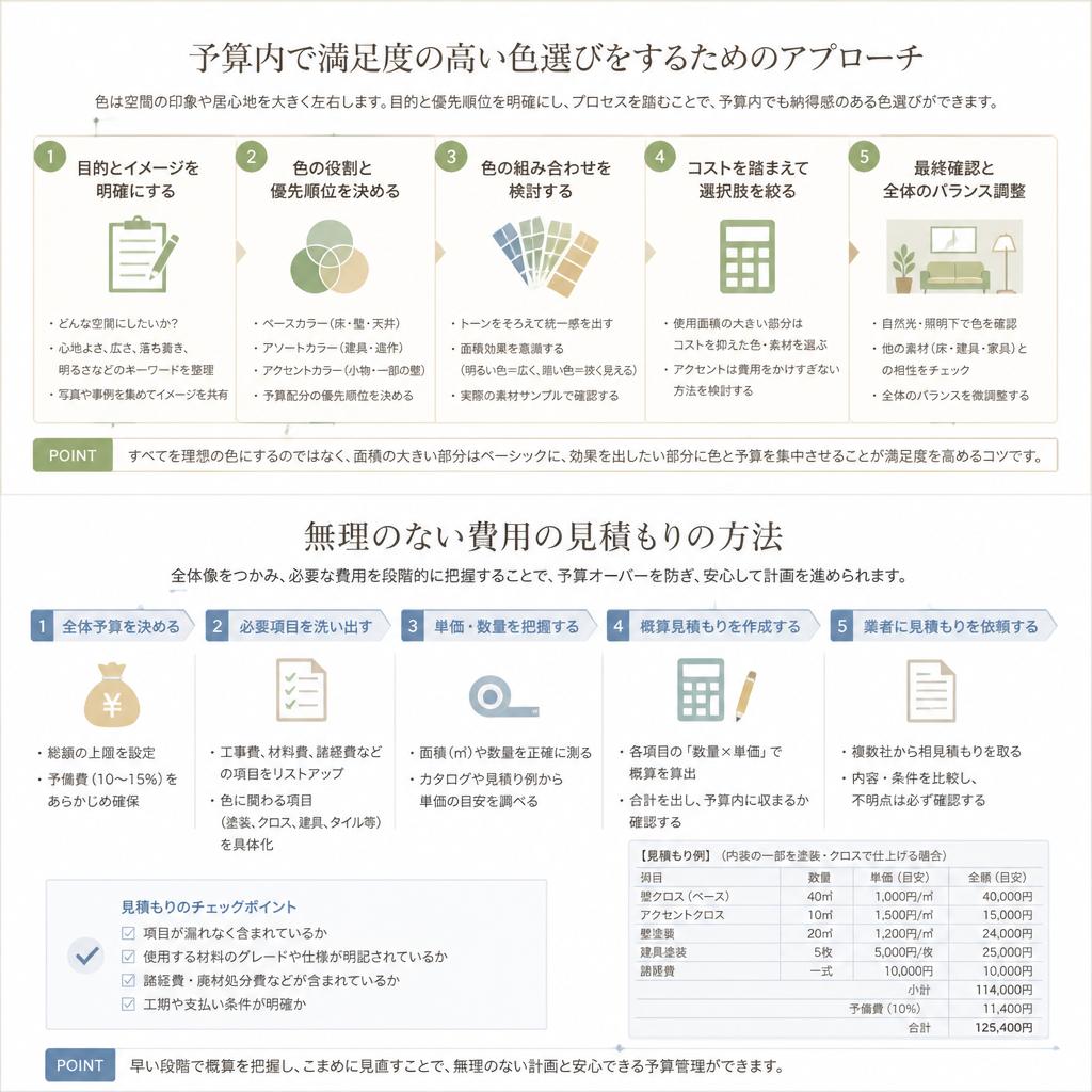 5. 費用を抑えたカラー選び