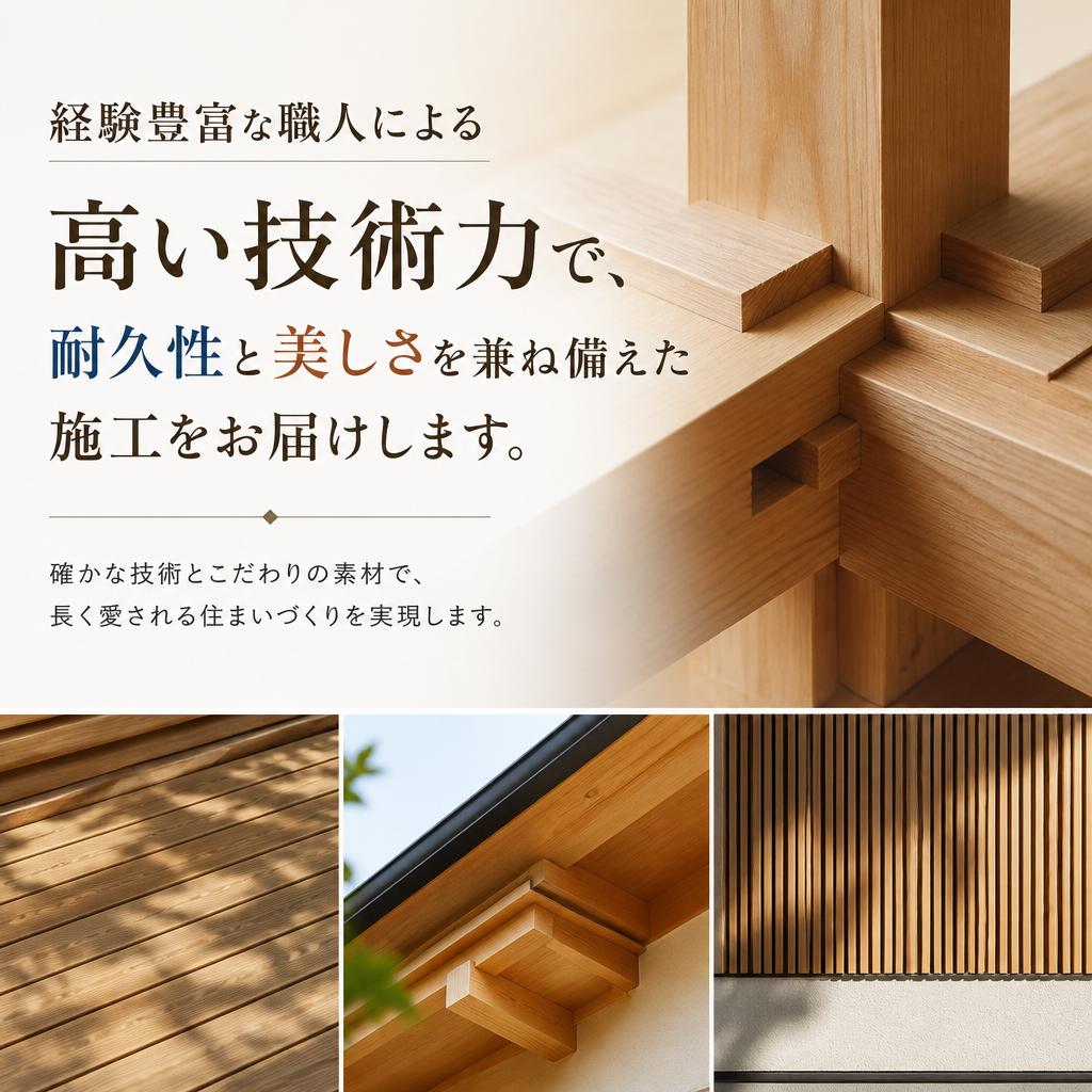 プロフェッショナルな施工技術