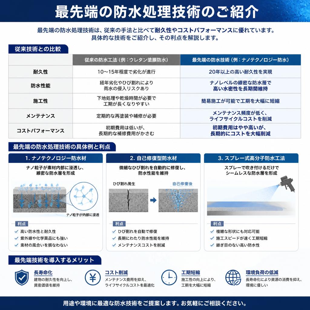 2. 新技術による防水処理の進化