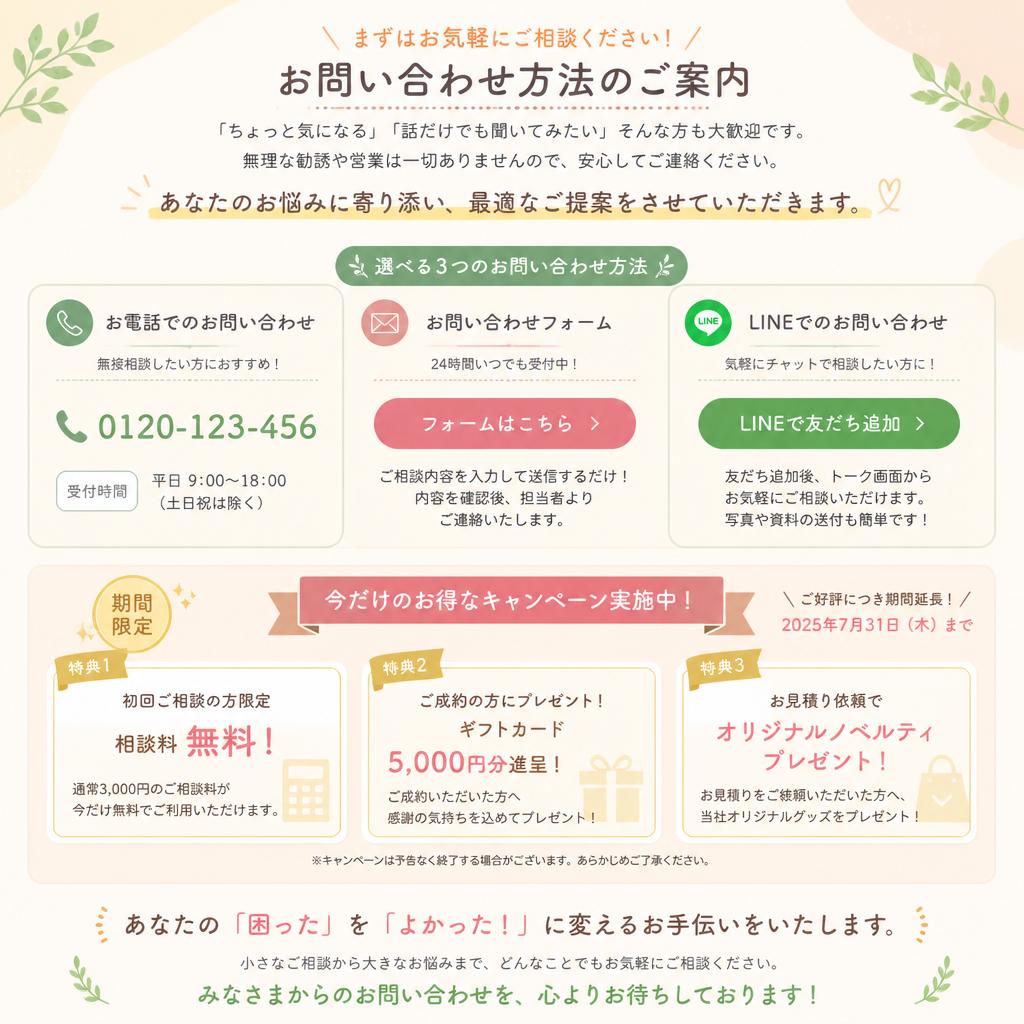 7. お問い合わせから始まる安心の第一歩